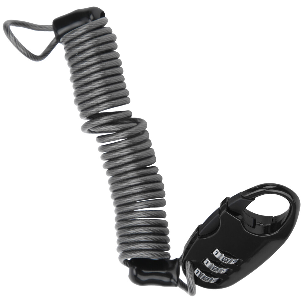 Bike Helmet Cable Lock Portable Universal Anti Theft Password Lock For Motorcycle Bicycleblack 8751323102545