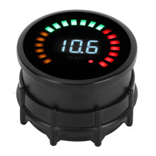 Universal Turbo Boost Gauge Voltmeter 52mm LED Digital Display 12V 2 in 1 Meter Black Dial