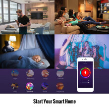 WiFi Smart Bulb RGB+W+C LED Bulb 5W GU10 Dimmable Light Phone APP Remote Control Compatible with Alexa Home Tmall Elf for Voice Control