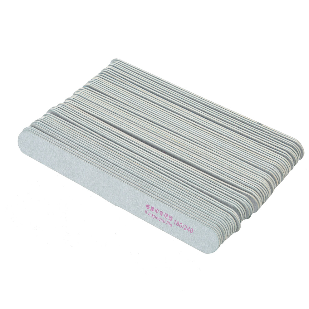 50pcs Nail Files Double Sided 180/240 Grit Nail Buffering Files for Home Nail Salon