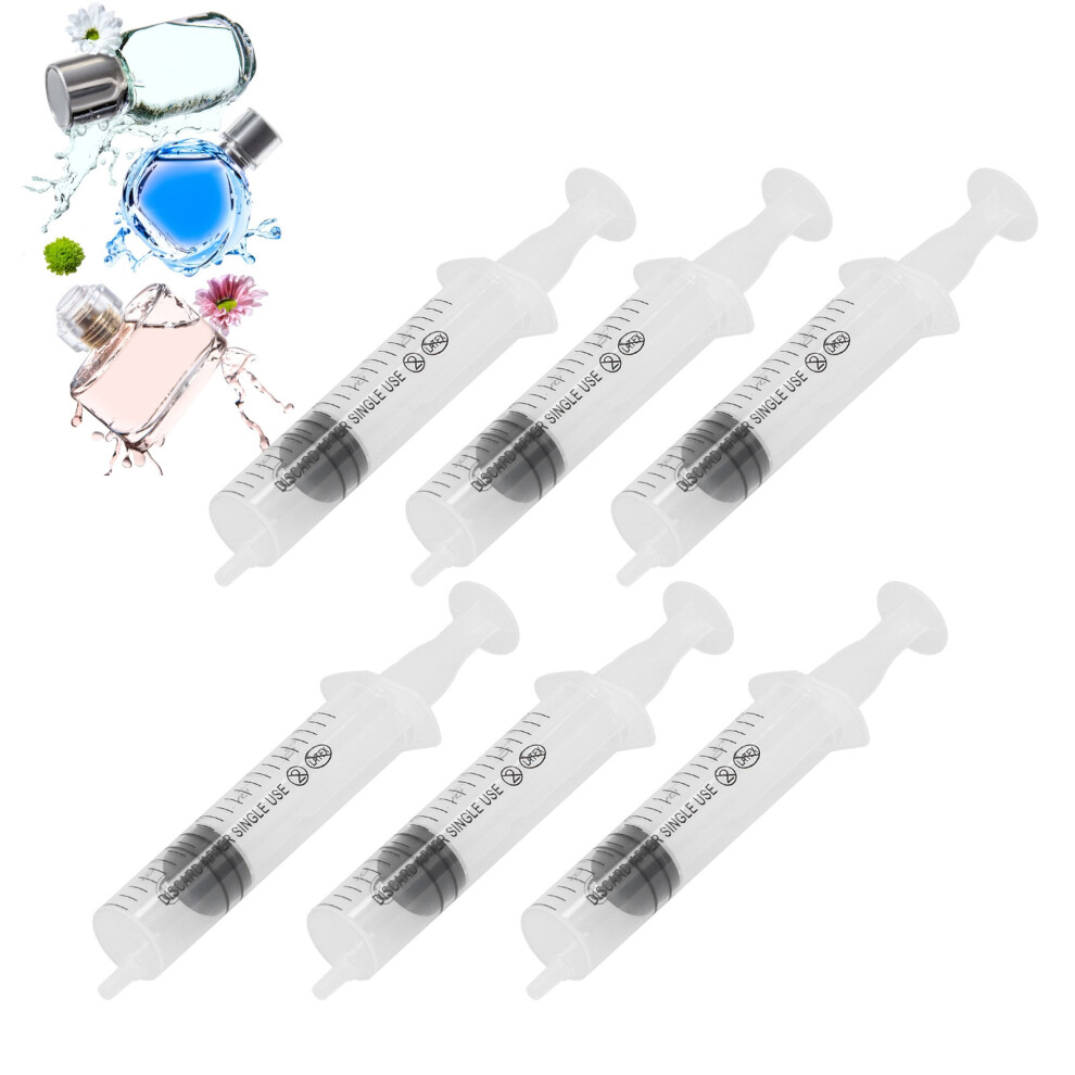 6pcs 20ml Syringe with Cap Liquid Makeup Perfume Toner Filling Dispense Syringe Tool