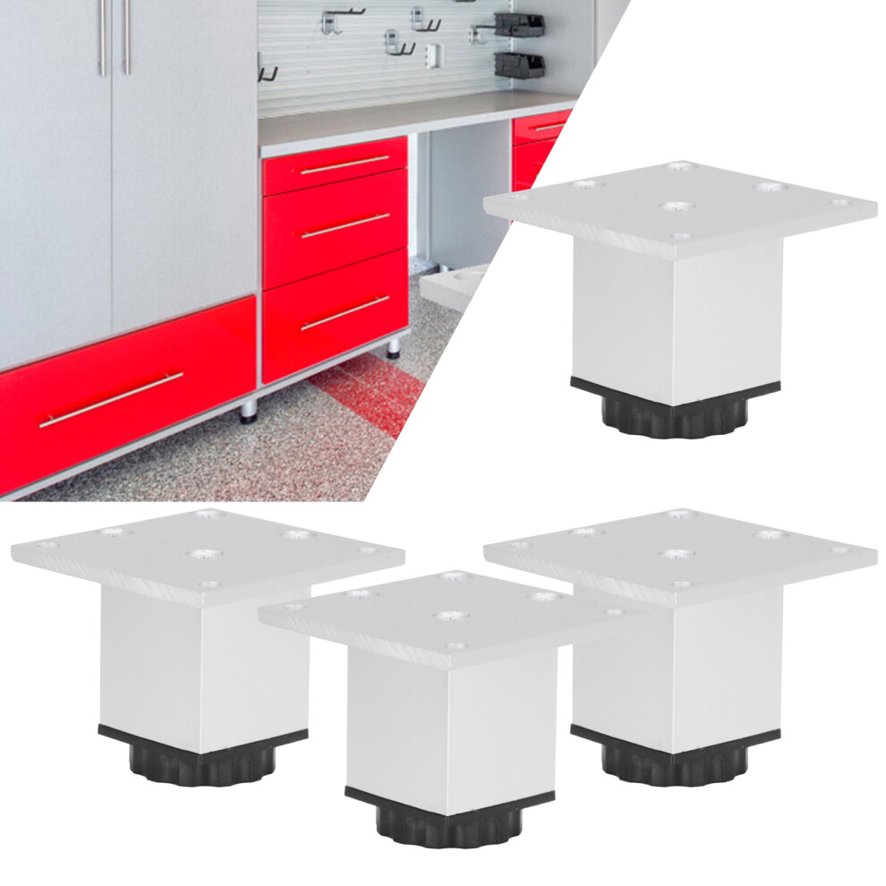 4Pcs Sofa Leg Aluminium Alloy Square Adjustable Cabinet Foot Furniture Hardware Fittings60mm 4971323116241