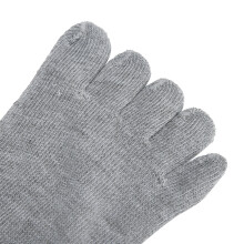 Atmungsaktive graue Fünf-Finger-Socken für Laufen & Yoga, Einheitsgröße