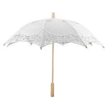 Spitzen- und Eukalyptus-Hochzeitsregenschirm Brautparasols - Weiß, Größe wie abgebildet