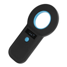 Animal Tag Scanner Portable OLED Pet Dog Cat Label Reader 134.2kHz W90B EMID/FDXB(Black )