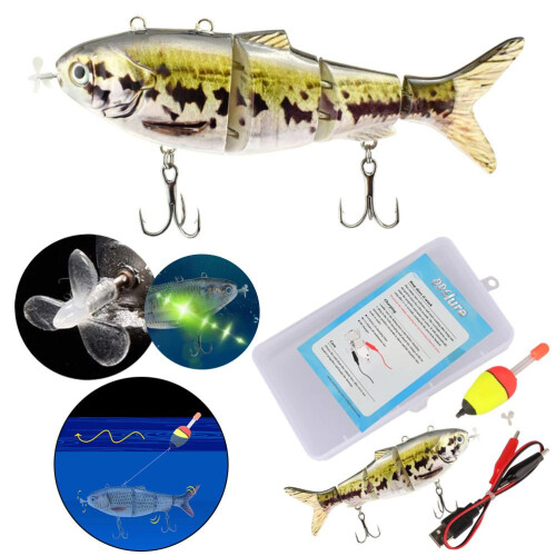 Roboter Schwimmangeln Köder 13cm 42g LED Bionischer Köder USB Wiederaufladbar 1