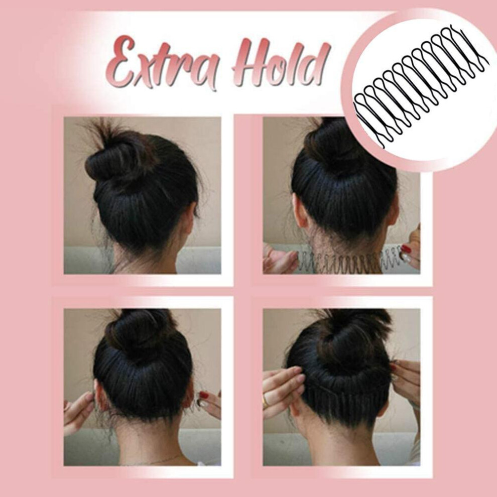 U Shape Hair Finishing Fixer Comb Stretch Invisible Flexible Hair Finishing Fixer Clips for Women Girls L