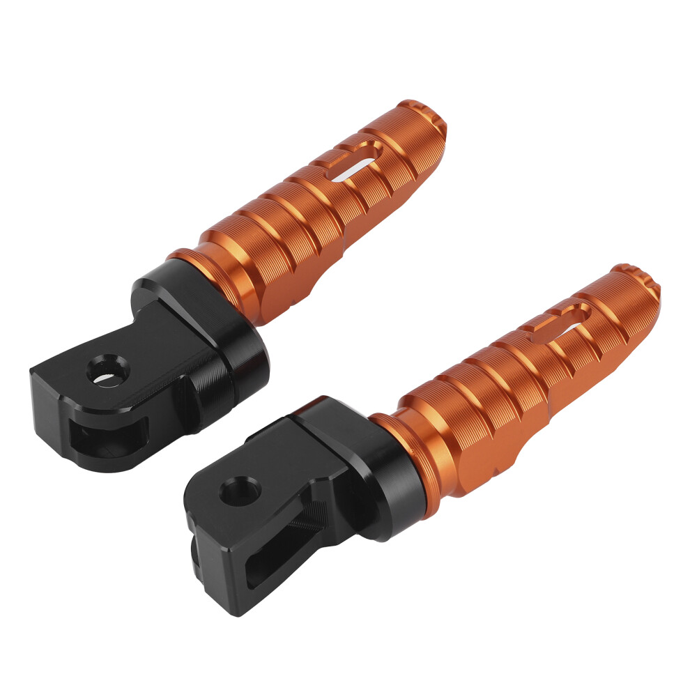 Pair Motorcycle Pedals Cnc Aluminium Alloy Footpegs Anodizing Motorbike Foot Restorange 4201323122615