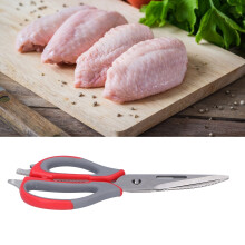 Multifunction Kitchen Shears Heavy Duty Food Scissors Meat Fish Barbecue Cooking ToolRed