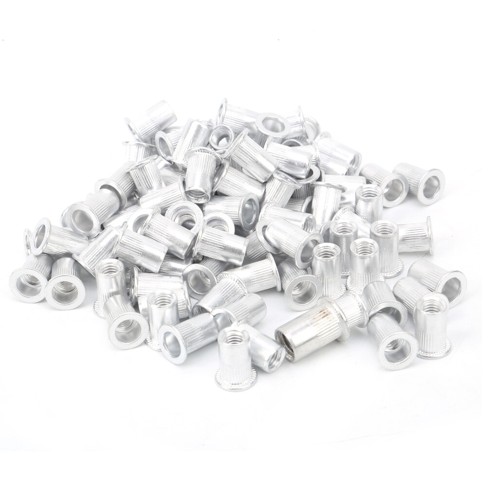 100Pcs Pull Riveting Nuts Aluminum Flat Head Vertical Hardware Accessories Wjâ30045M6 4961323128269