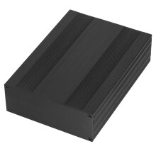 Schwarches Aluminiumlegierungs-Projektschaltschrank 54x145x200mm für Video-Konverter DIY-Box