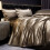 Luxury Silk 4-Piece Bedding Set with Printed Dyeing2.2m bed sheet four piece set 3