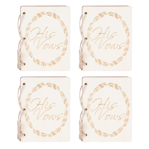 2 Sets Hochzeitsversprechen-Bücher mit Geschenkkarten, 10,58 cm Schmuck-Requisiten