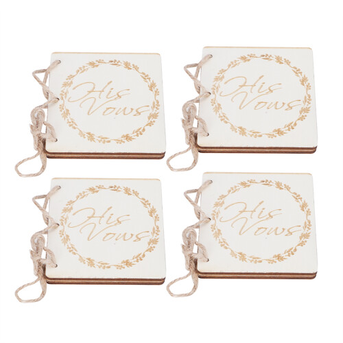 2 Sets Hochzeitsversprechen-Bücher mit Geschenkkarten, 10,58 cm Schmuck-Requisiten 1