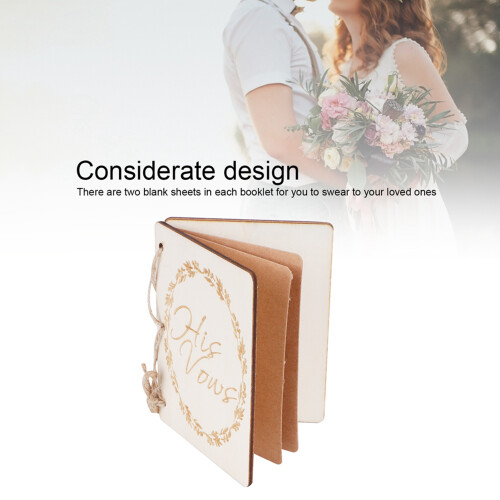 2 Sets Hochzeitsversprechen-Bücher mit Geschenkkarten, 10,58 cm Schmuck-Requisiten 2
