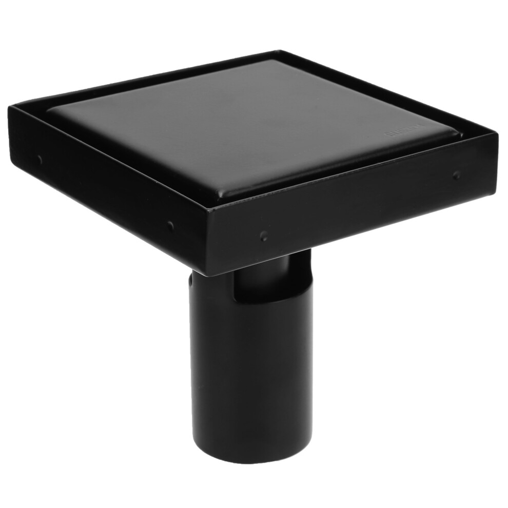 Floor Drain With Removable Cover Sus304 Stainless Steel Square Drain Set 10X10cm Black 9311323132103