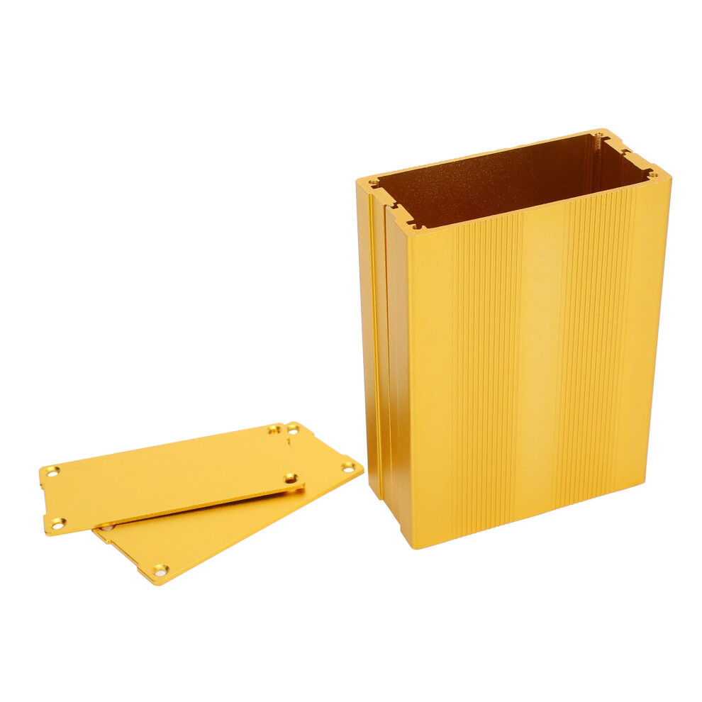 Split Type Housing Project Box Golden Enclosure Case Aluminium Alloy Waterproof For Gps Decoder Circuit Board 3211323134304