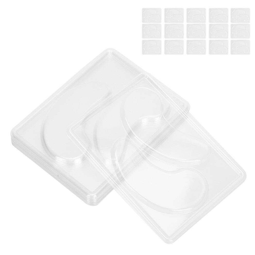 25pcs Transparent DIY Eye Mask Mold Portable Reusable Eye Mask Patch Tray Plate Set