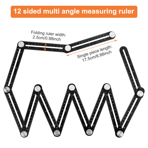 Hole Locator Steel Multi Angle Measuring Ruler Portable Universal Wall Floor Tiles Drill Guide Tool 1