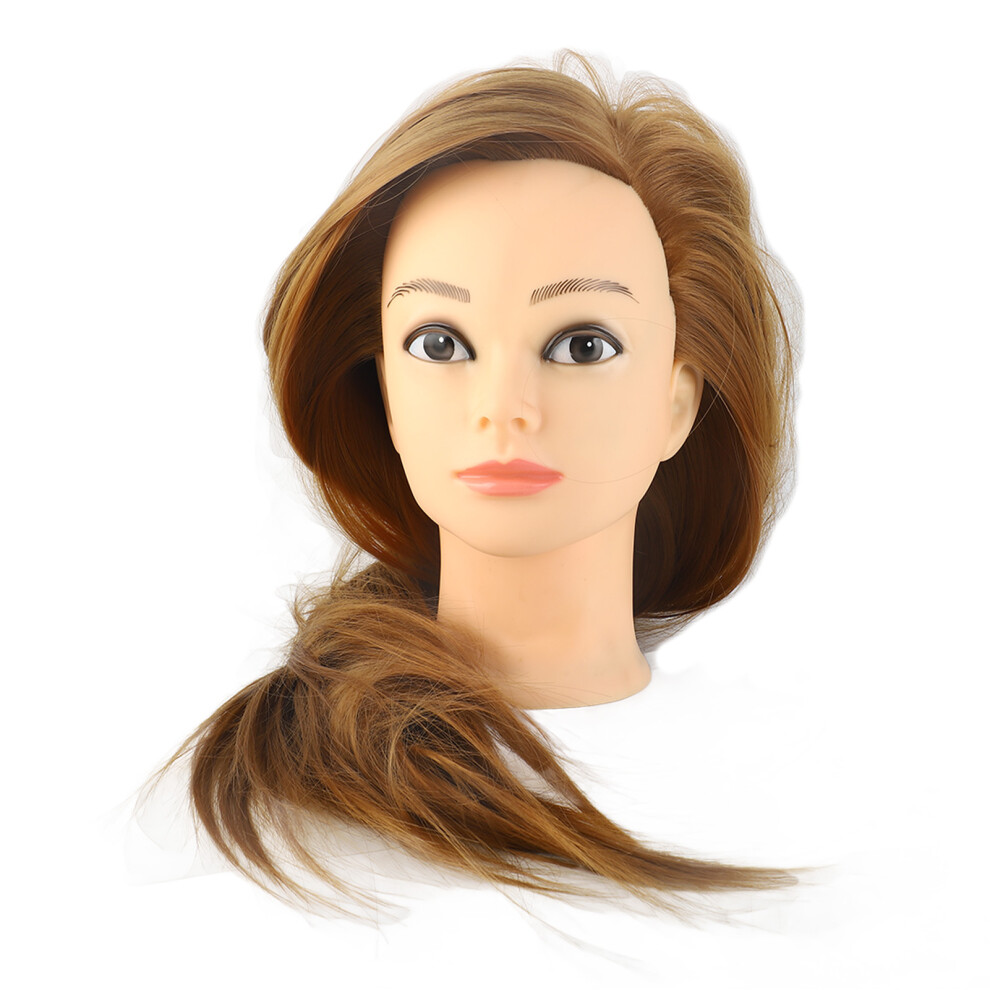 Unisex Mannequin Head Practice Manikin Cosmetology Doll Hairstyling Training Head With Hair