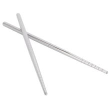1 Pair Chopsticks 304 Stainless Steel Chopsticks Tableware Cutlery Kitchen Accessory 17.5cm