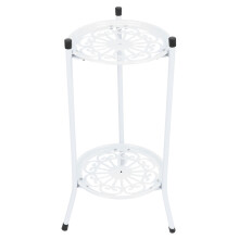 2‑Tier Metal Plant Stand Flower Pot Holder Display Shelf Rack Home Decoration Garden AccessoriesWhite