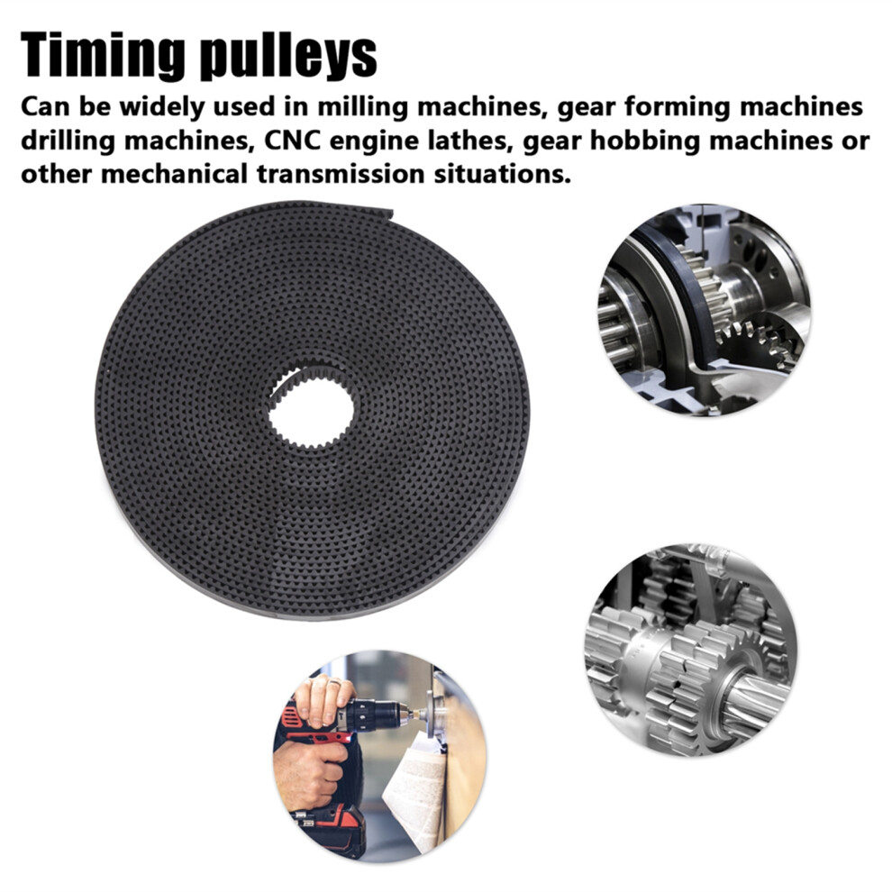 2Gtâ6Mm Pu Timing Belt With Steel Core Synchronous Belts Industrial Supply Black10m / 32.8Ft 4631323139083