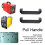 2pcs 8.5mm Nylon Plastic Pull Handle Machine Tool Industrial Equipment Handle Grip150mm / 5.9in 10