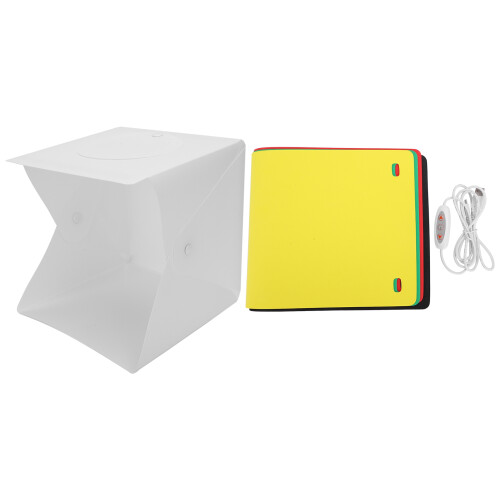 20CM Soft Light Photography Box Portable Folding Lighting Softbox with 6 Color Backdrops 1