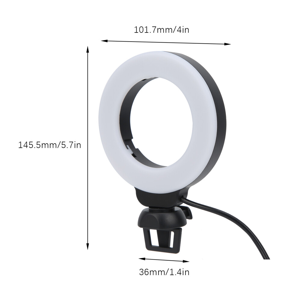 4In Mini Led Ring Soft Beauty Fill With Clip For Video Call Live Online Meeting Light 8711323141845