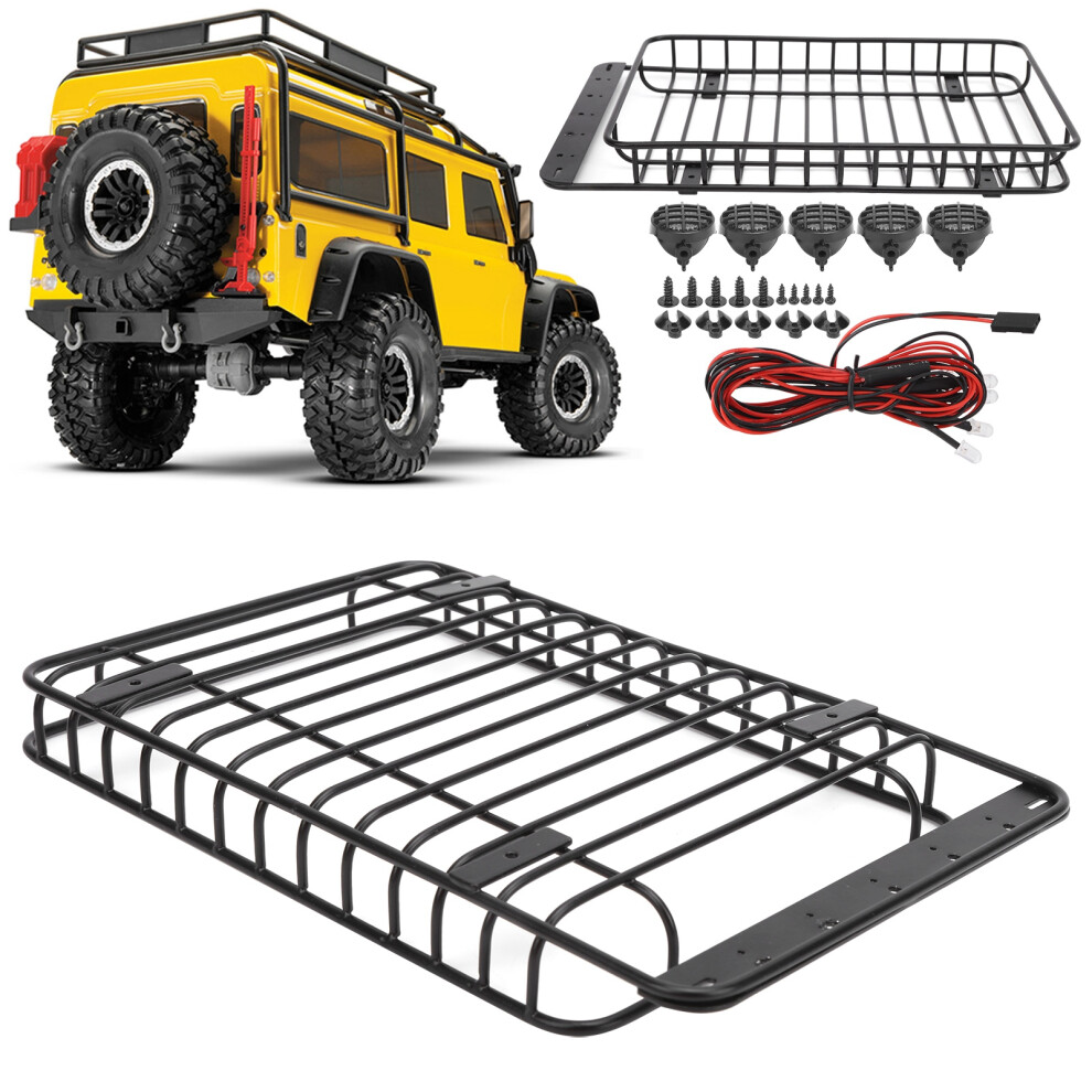Roof Rack Metal Luggage Carrier Lightweight Rc Car Parts For Traxxas Trxâ4 /Axial Scx10 90046 7641323144328