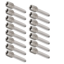 15Pcs M4 Hex Screw Set Stainless Steel Headless Fasteners for RC Car Models Silver15.4mm