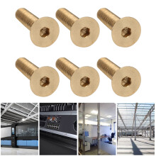 50Pcs Countersunk Hex Socket Screws Pure Copper Flat Head Hardware Accessories M5M5 x 20