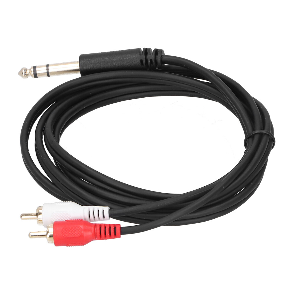 6.35Mm Male To Dual For Rca Male Audio Cable 1.5M Audio Adapter Converter Splitter Cable 3151323148270