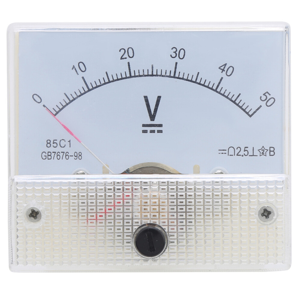 85C1 Dc 0~50V Pointer Dc Voltmeter Dc Panel Meter Measuring Instrument Embedded Installation 4201323148684