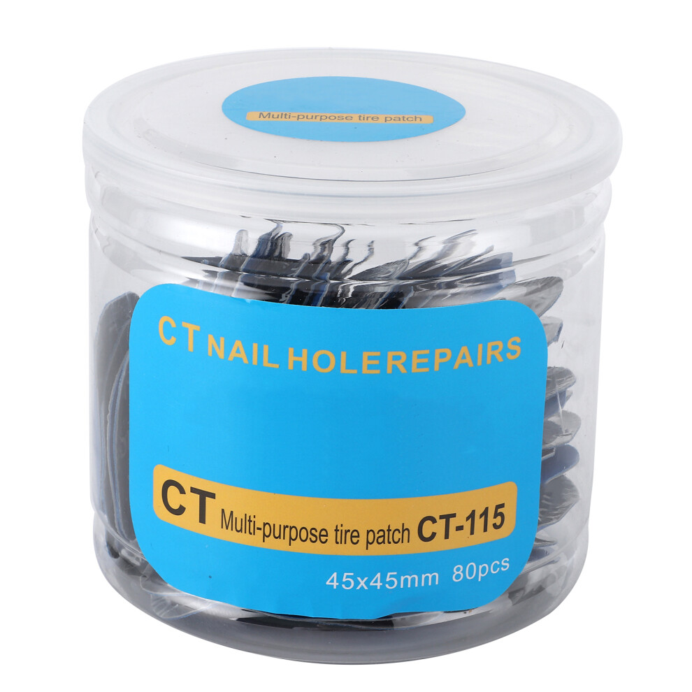80Pcs Tire Patch Puncture Repair Rubber Stick Tool 45X45mm Universal For Car Motorcycle 4651323149134