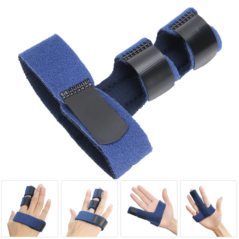 Finger Joints Brace Stabilizer Sprain Fracture Recovery Finger Fixing Splint ProtectorBlue