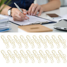 20Pcs Musical Note Paperclip Music Binder Shape Creativity Modeling Metal Craft SuppliesGold