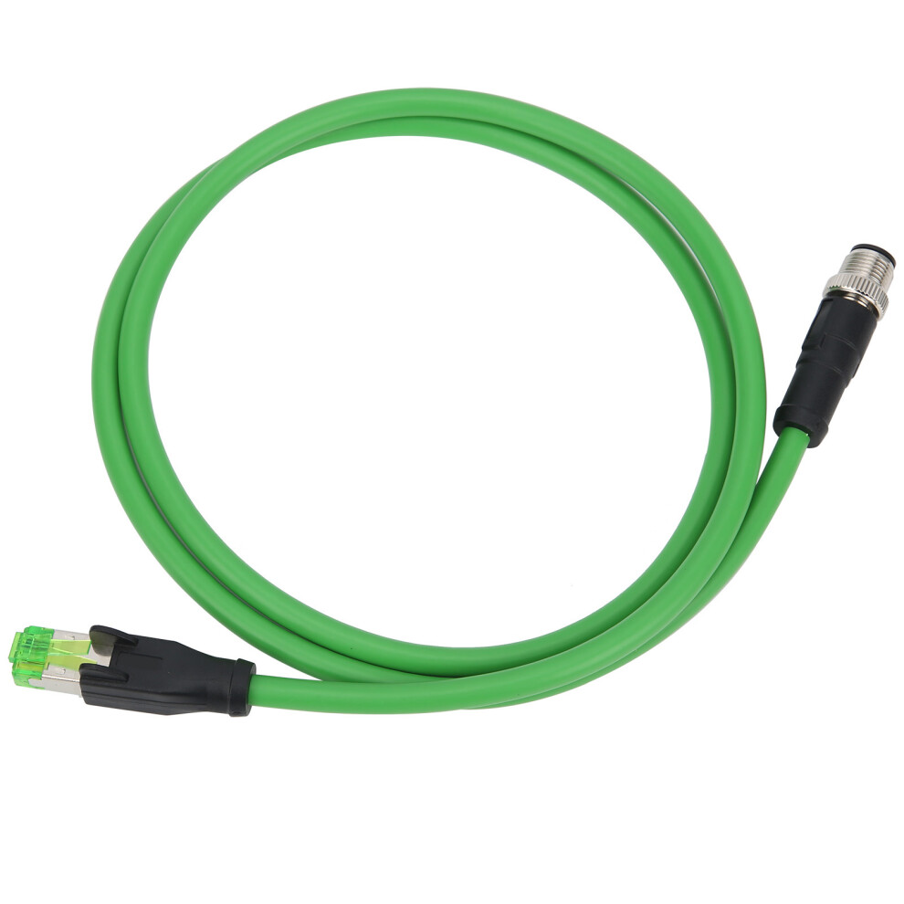 M12 To Rj45 Patch Cord 4Pin Networking Cable For Industrial Ethernet Applications Ip67 Waterproof 4621323152915