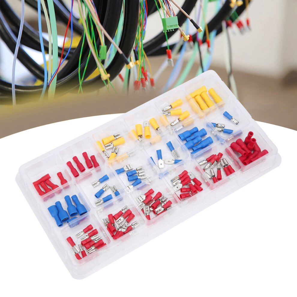 120Pcs Cold Pressed Crimping Terminal Kit Electrical Wire Terminals Connector Accessory 6901323153340
