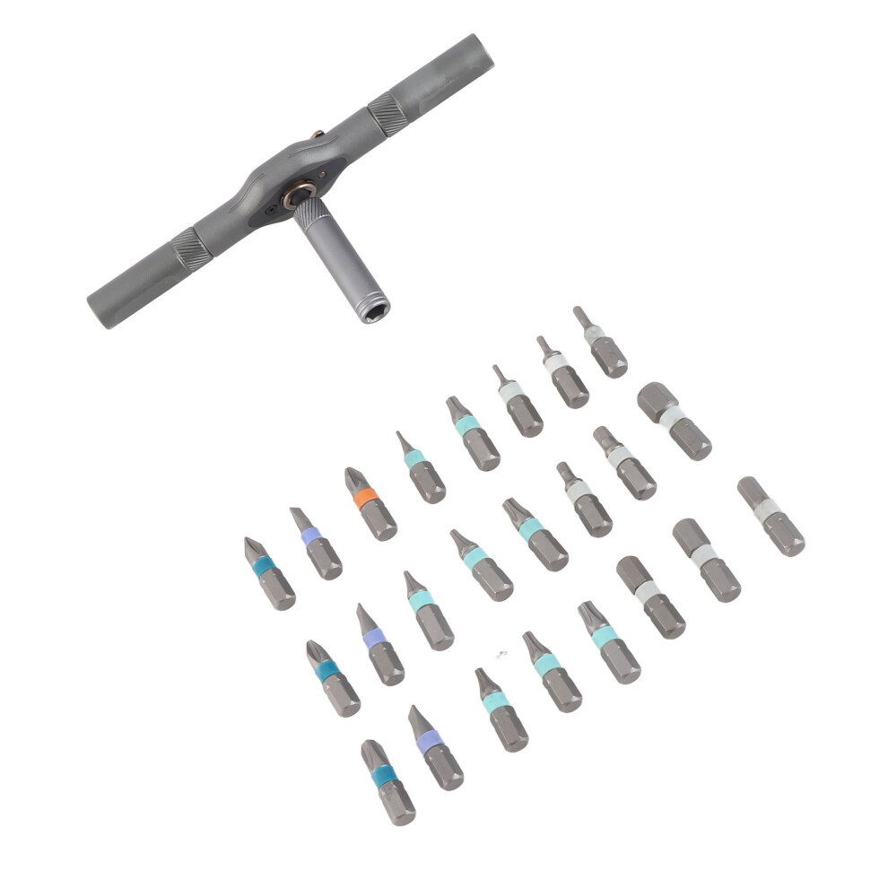 Ratchet Screwdriver Set 24-in-1 Bit Multipurpose Repair Tool Manual Hardware with Handle RS1-image-OPC-PHW5CG9-NEW