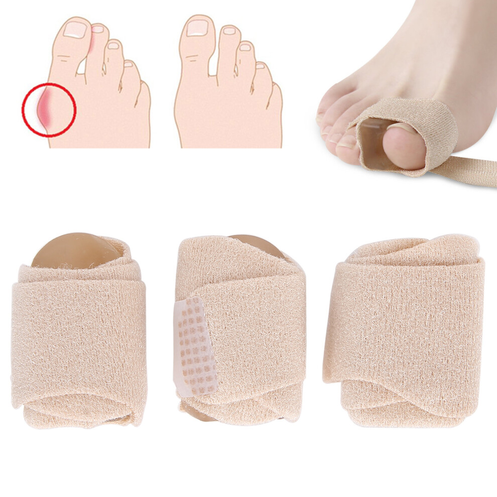 3pcs Toe Overlap Hallux Valgus Correction Bandage Elastic Fabric Toe Corrector Wrap