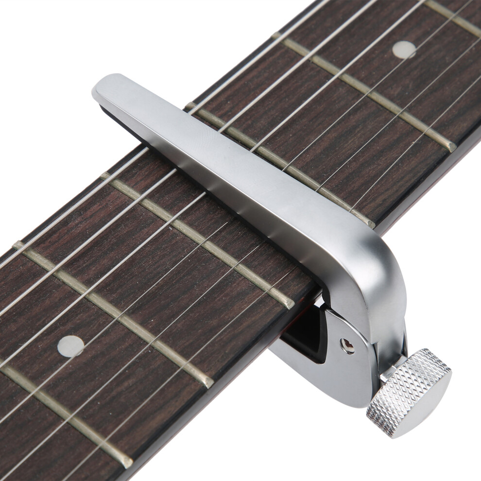 Flanger Guitar Capo Ukulele Tuning Tension Multifunction Musical Instrument AccessoriesSilver