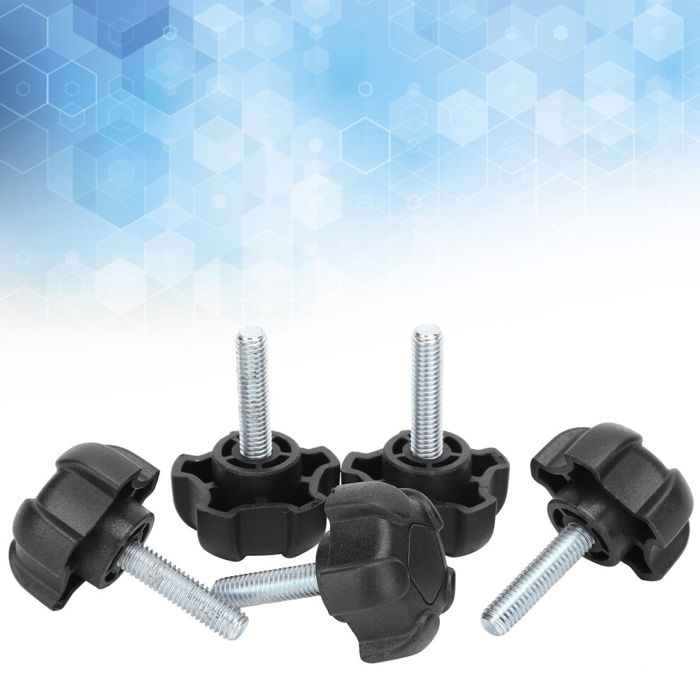 5Pcs M6 25Mm Plastic Handle Thumbscrew Fivepointed Star Head Screw Threaded Grip Knob 8711323157495