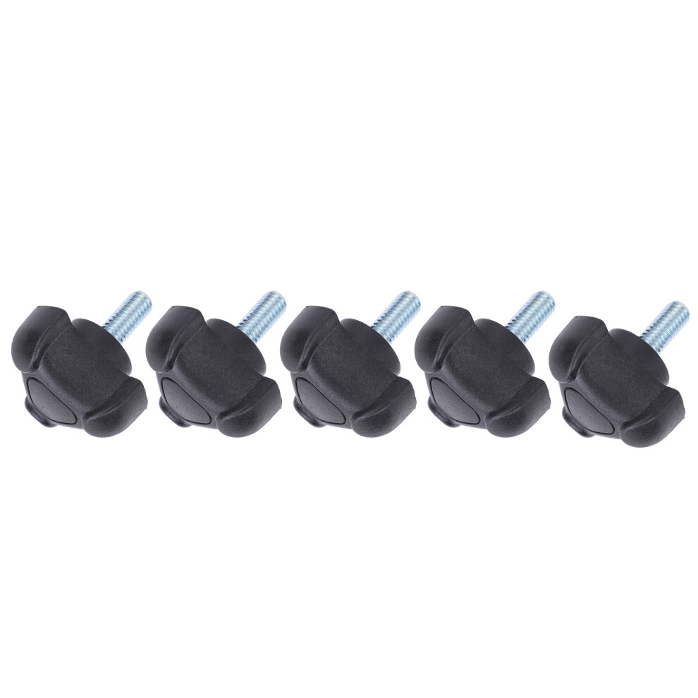 5Pcs M6 Plastic Triangularhead Arc Handle Screws Locking Bolt Fastener Accessory 15Mm 8451323157186