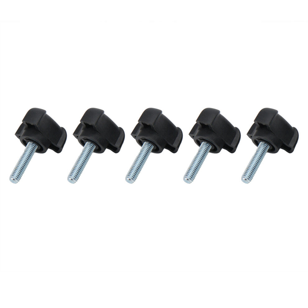 5Pcs Adjustable Knob Bolt Plastic Triangle Arc Handle Screw Handtwisted Locking Handle M6 25Mm 9341323157264