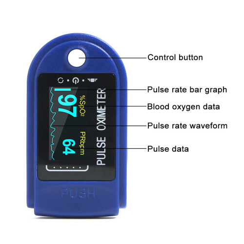 Finger-Pulse-Oximeter mit LED-Display, Blutsauerstoff- und Herzfrequenzmesser, ABS, 43g 2