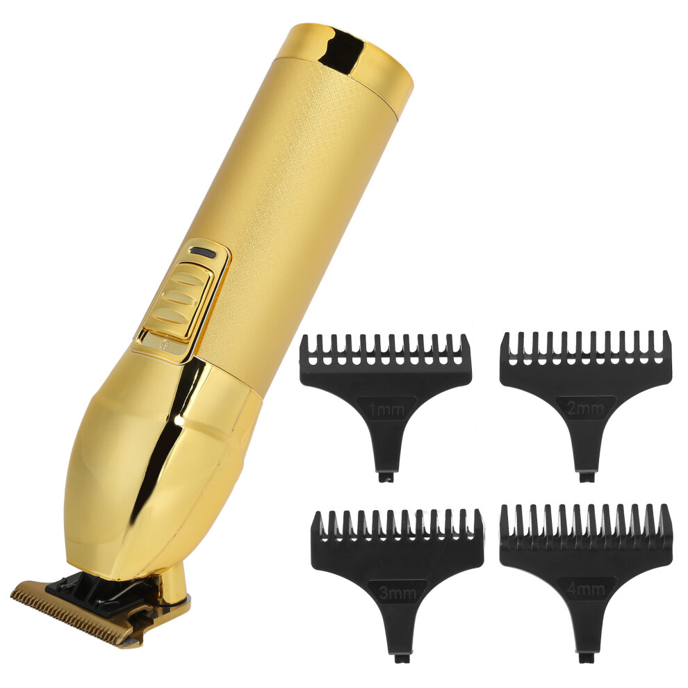 Oil Head Electric Hair Clippers USB Rechargeable Hair Trimmer Hair Cutting Clipper Gold