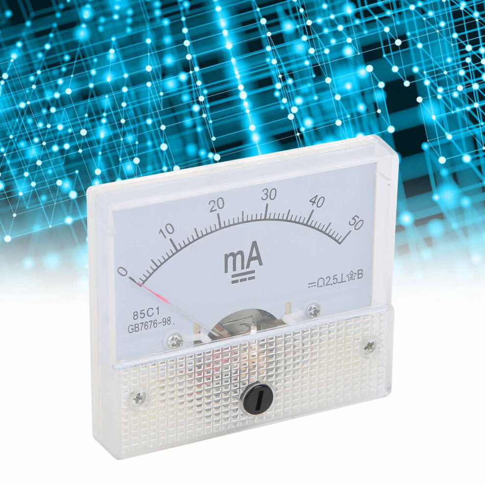 Pointer Ammeter Dc Current Panel Meter High Accuracy Measuring Instrument 85C1 Dc 0~50Ma 4921323159625