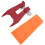 5.5in Orange Felling Wedge Logging Tree Cutting Wedge with Guide Plate Bracket Accessories 5